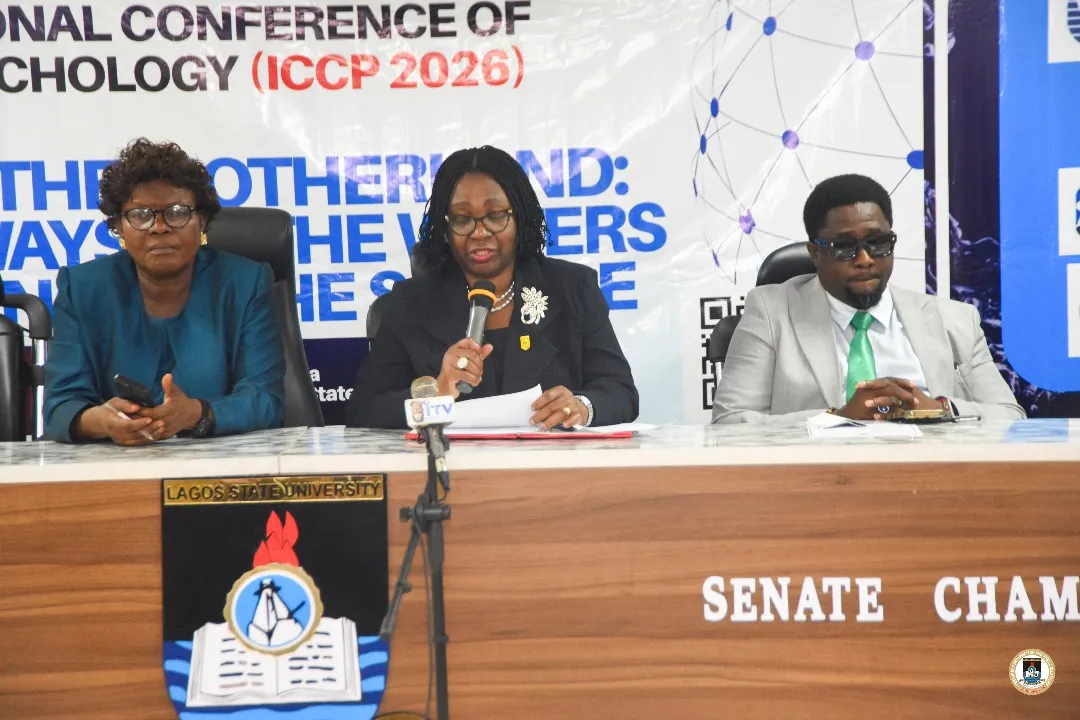 L - R : Alternate Chairperson, Professor Adewuyi, Vice-Chancellor, Professor Ibiyemi Olatunji-Bello, and Deputy Vice-Chancellor Administration, Professor Toyin Enikuomehin